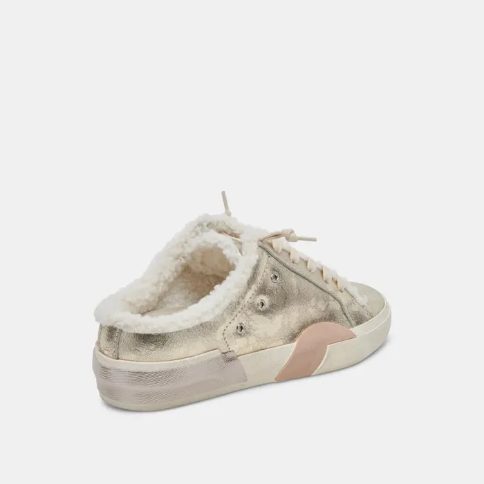 Mules and Clogs Women Dolce Vita Zantel Sneakers Platinum Distressed Leather
