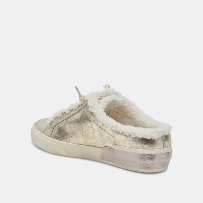 Mules and Clogs Women Dolce Vita Zantel Sneakers Platinum Distressed Leather