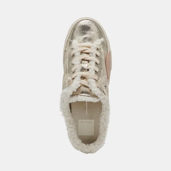 Mules and Clogs Women Dolce Vita Zantel Sneakers Platinum Distressed Leather