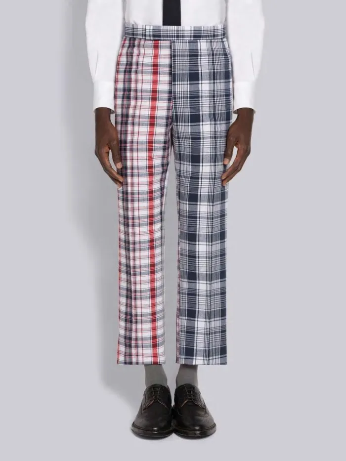 Multicolor Funmix Stripe Plaid Low Rise Drop Crotch Trouser Rwbwht Men Thom Browne Trousers