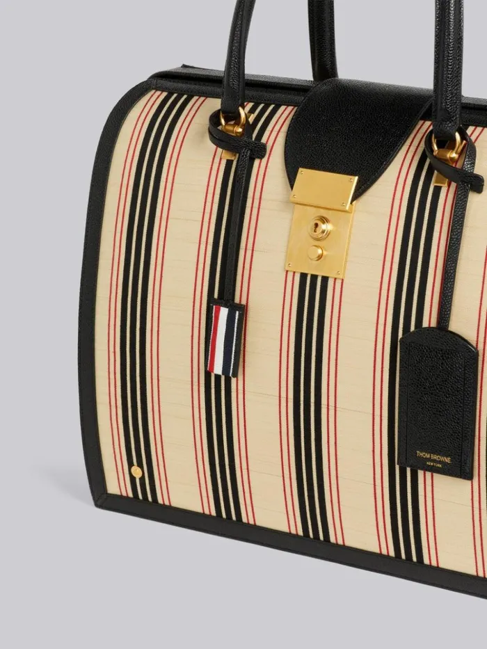 Multicolor Horse Hair Leather Frame Mr Thom Bag Rwbwht WomenMen Thom Browne Handbags and Totes