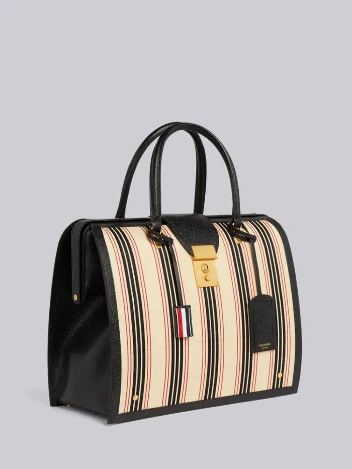 Multicolor Horse Hair Leather Frame Mr Thom Bag Rwbwht WomenMen Thom Browne Handbags and Totes