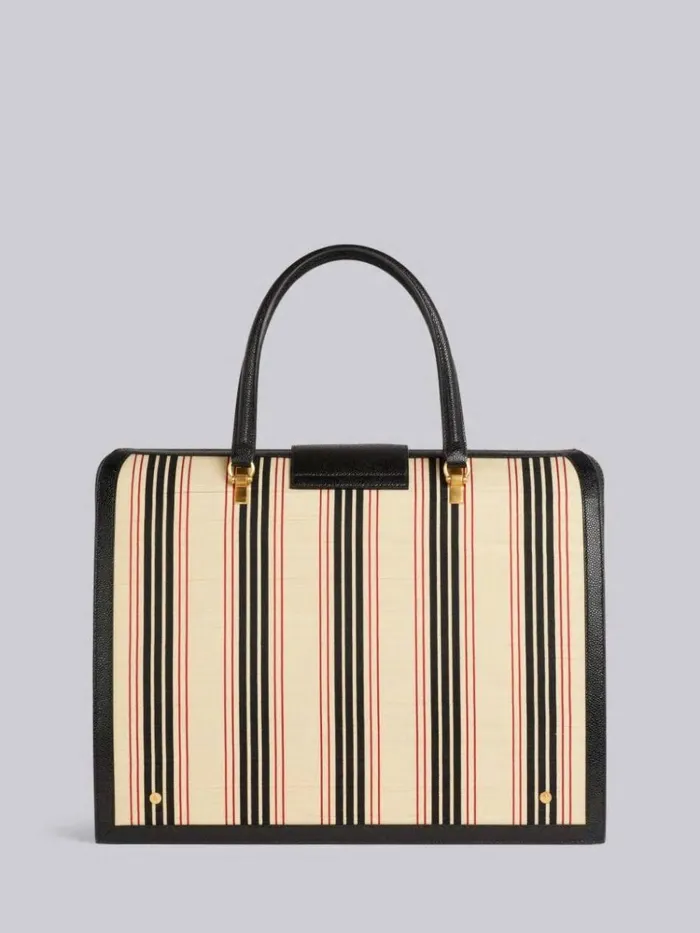 Multicolor Horse Hair Leather Frame Mr Thom Bag Rwbwht WomenMen Thom Browne Handbags and Totes