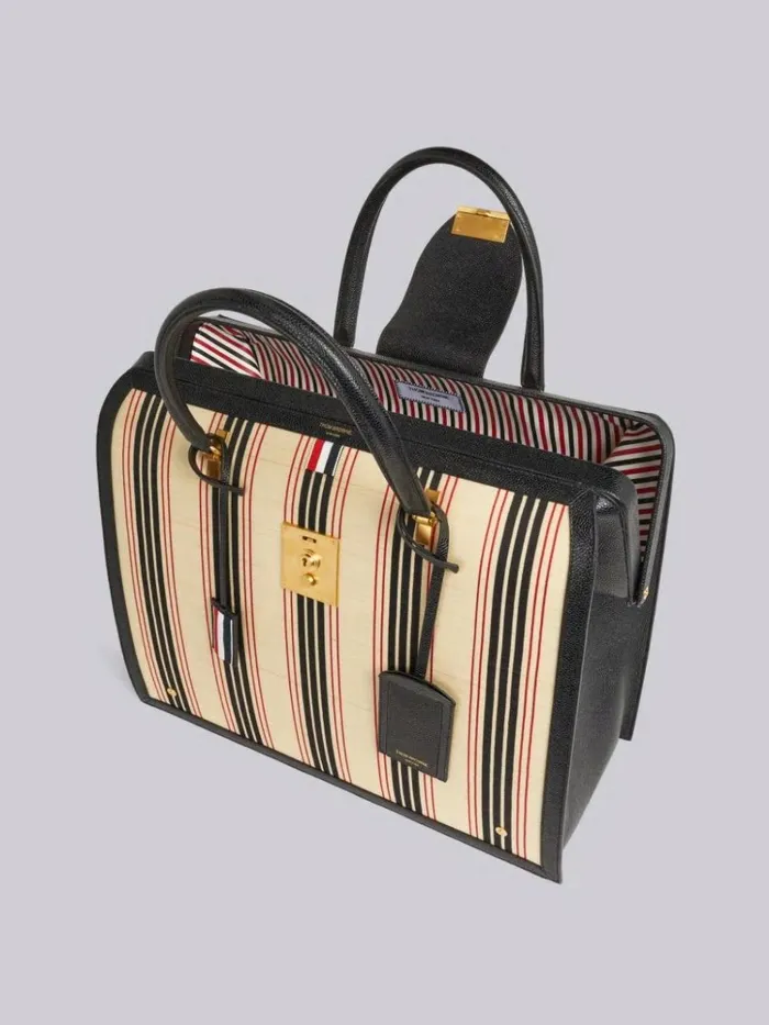Multicolor Horse Hair Leather Frame Mr Thom Bag Rwbwht WomenMen Thom Browne Handbags and Totes