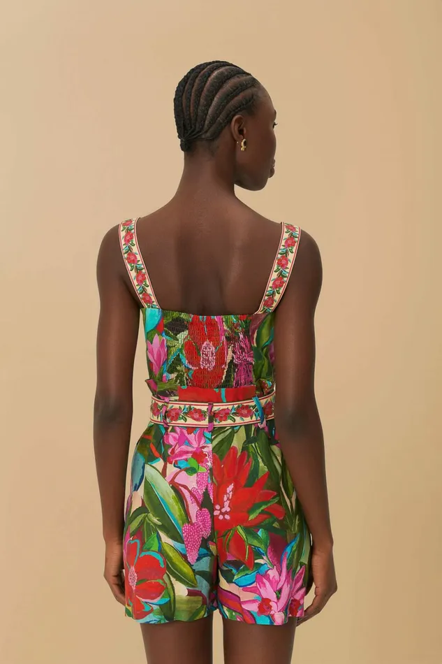 Multicolor Jardin De Reve Romper Women FARM Rio Rompers Multicolor Jardin De Reve Romper Women FARM Rio Rompers