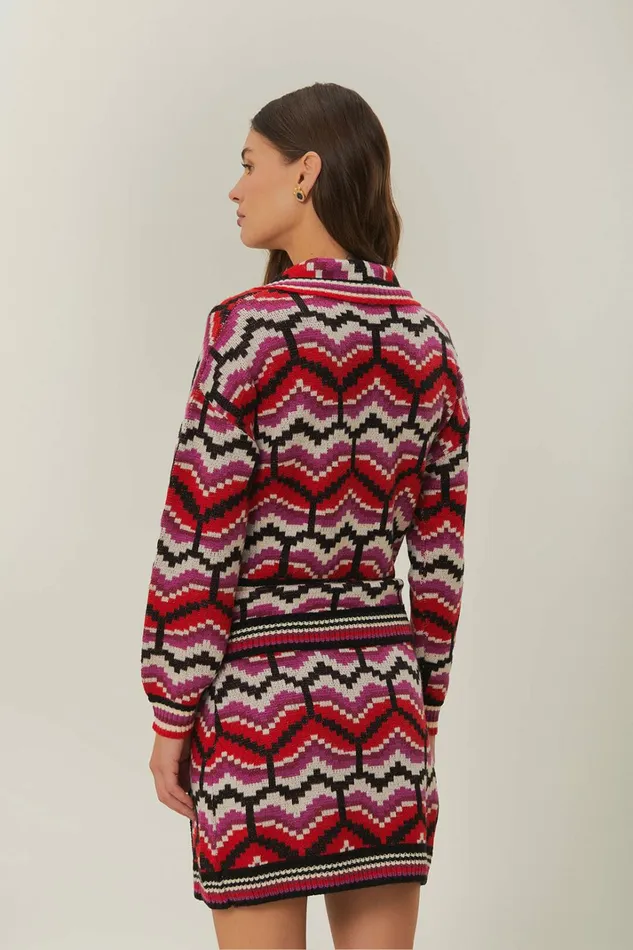 Multicolor Ombre Heart Knit Cardigan Women FARM Rio Cardigans Multicolor Ombre Heart Knit Cardigan Women FARM Rio Cardigans