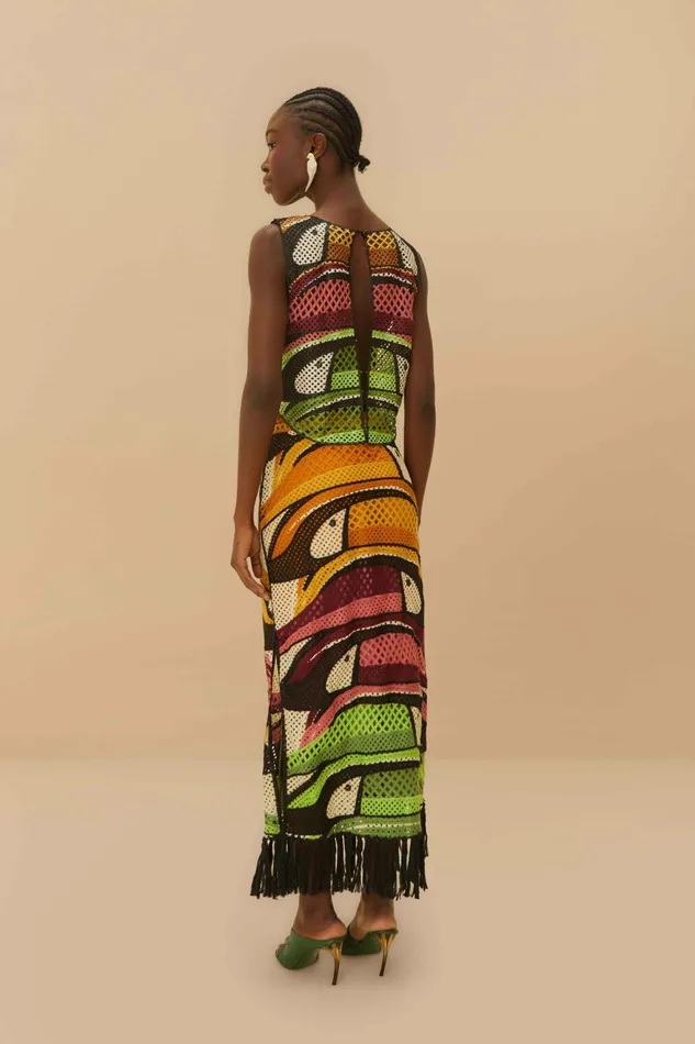 Multicolor Toucan Tree Crochet Skirt Women FARM Rio Skirts Multicolor Toucan Tree Crochet Skirt Women FARM Rio Skirts
