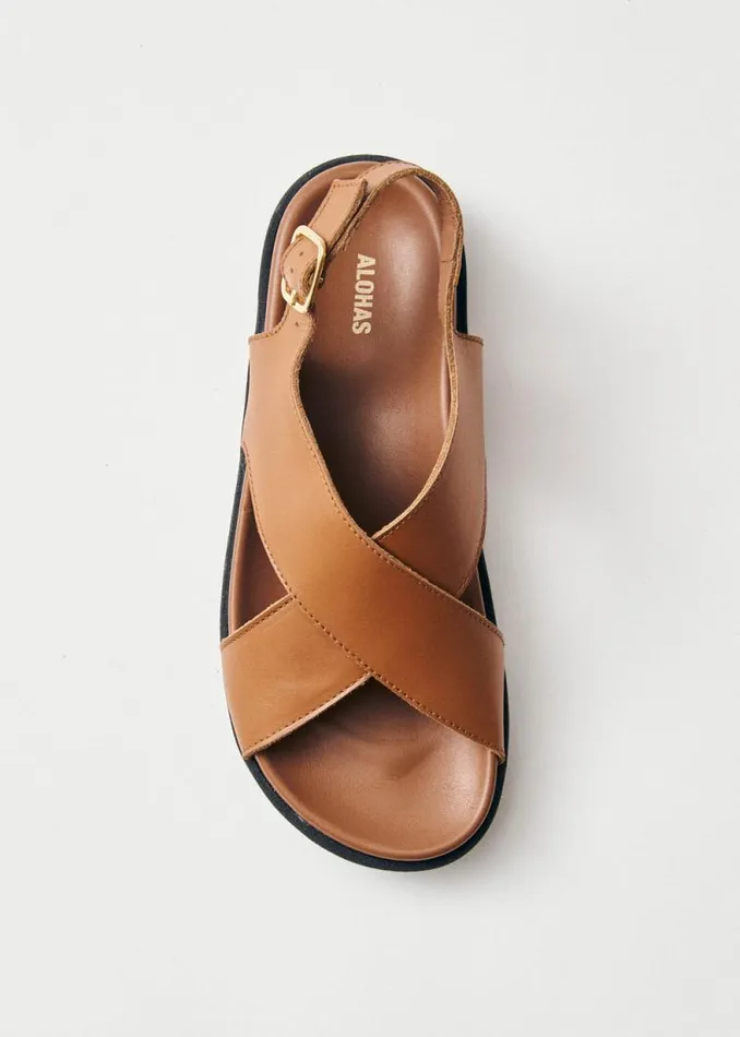 Nico Tan Leather Sandals Women ALOHAS Sandals