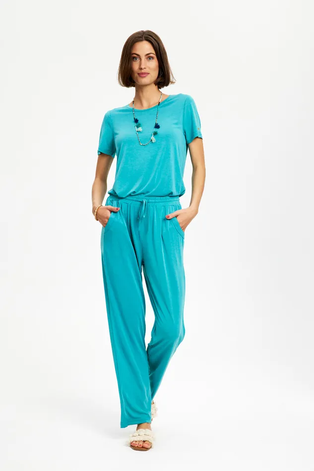 NINA PANT 15176 625 Aqua Green 625 Women IN FRONT PANTS