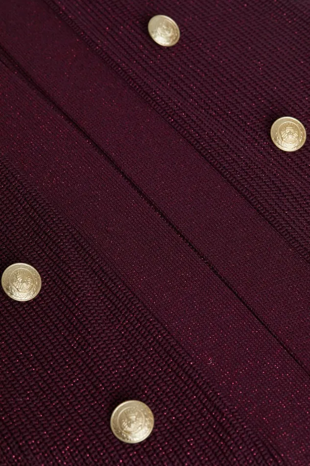 Noe DoubleBreasted Cardigan Dark Wine Women L039Agence Knitwear Noe DoubleBreasted Cardigan Dark Wine Women L039Agence Knitwear
