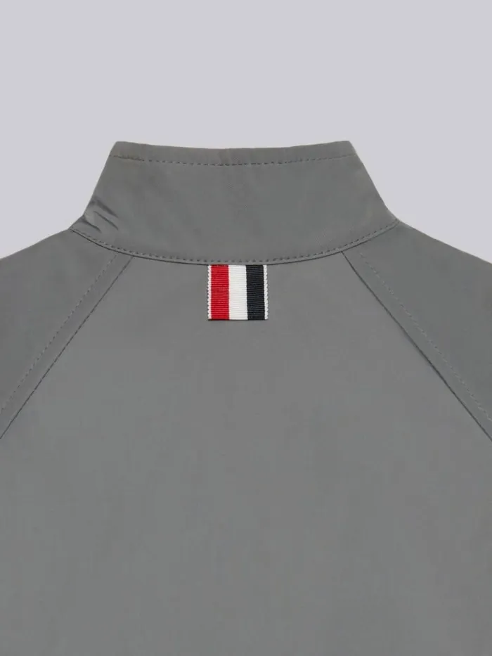 Nylon Tech Gabardine 4bar Band Collar Jacket Medium Grey Boys Thom Browne Sweats And Tshirts