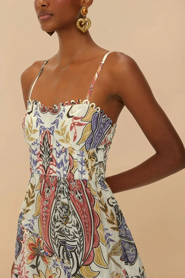 OffWhite Boho Glam Loopy Trim Maxi Dress Women FARM Rio Maxi Dresses OffWhite Boho Glam Loopy Trim Maxi Dress Women FARM Rio Maxi Dresses