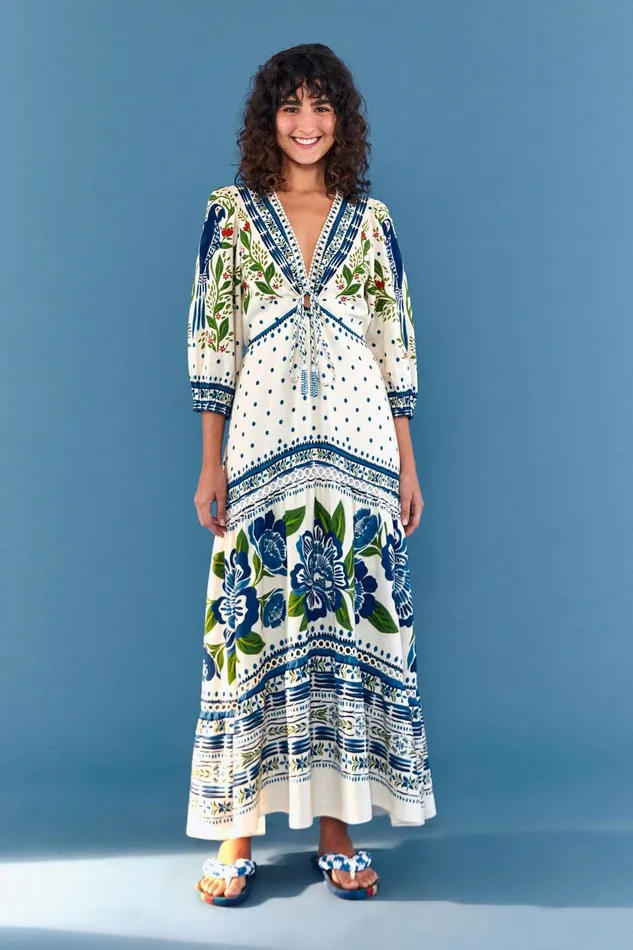 Off White Macaw Flight Maxi Dress Women FARM Rio Maxi Dresses Off White Macaw Flight Maxi Dress Women FARM Rio Maxi Dresses