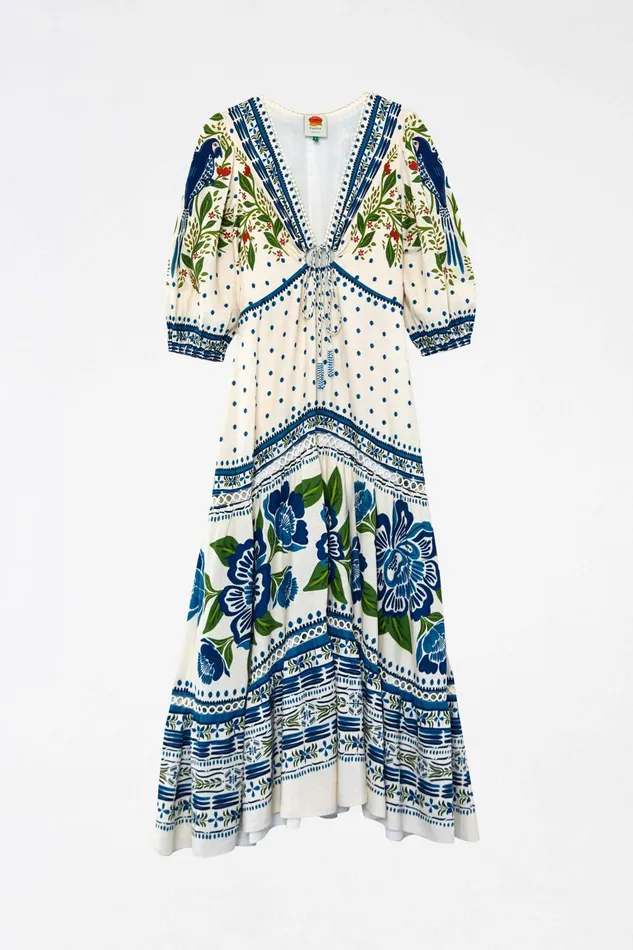 Off White Macaw Flight Maxi Dress Women FARM Rio Maxi Dresses Off White Macaw Flight Maxi Dress Women FARM Rio Maxi Dresses