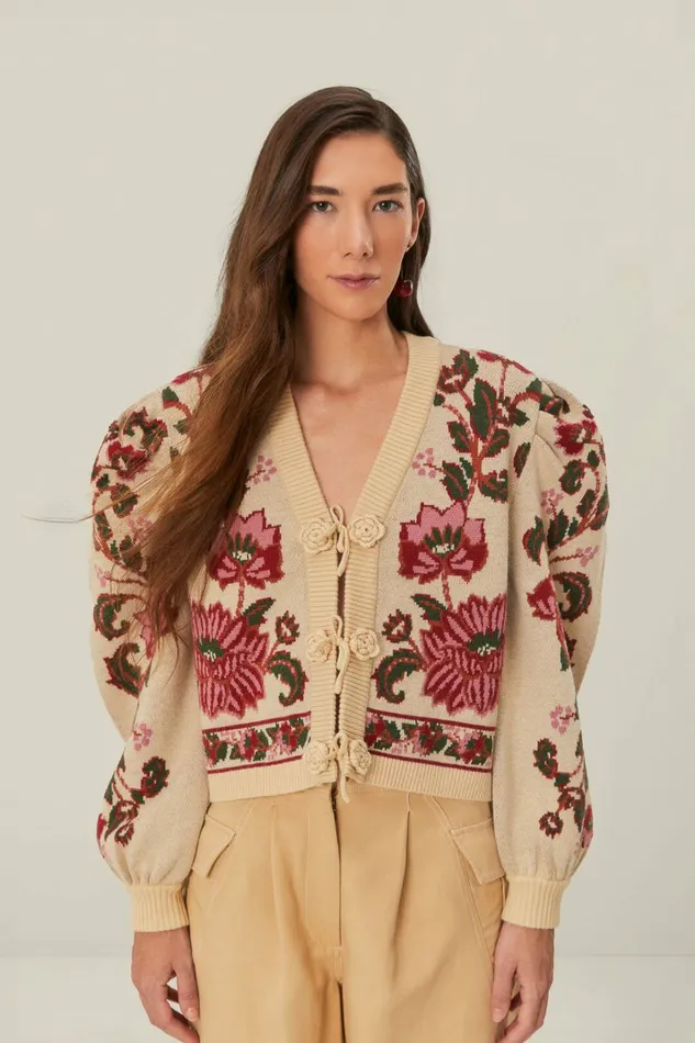 OffWhite Ravenala Knit Cardigan Women FARM Rio Cardigans