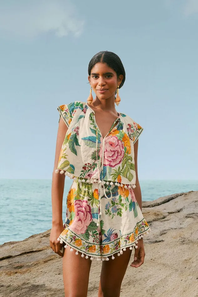 OffWhite Sweet Bloom Blouse Women FARM Rio Blouses