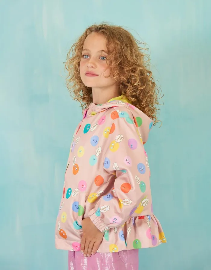 Oilily Coats and Jackets Girls Crystal Coat Vitamin Dotsevening Sand Oilily Coats and Jackets Girls Crystal Coat Vitamin Dotsevening Sand