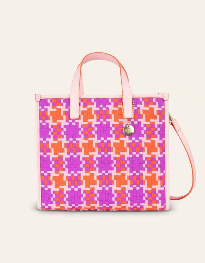 Oilily Handbags Bags Hillary Handbag Ribbon Checkpurple Cactus