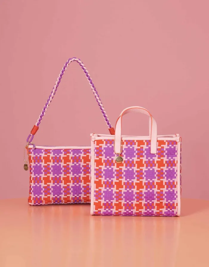 Oilily Handbags Bags Hillary Handbag Ribbon Checkpurple Cactus Oilily Handbags Bags Hillary Handbag Ribbon Checkpurple Cactus