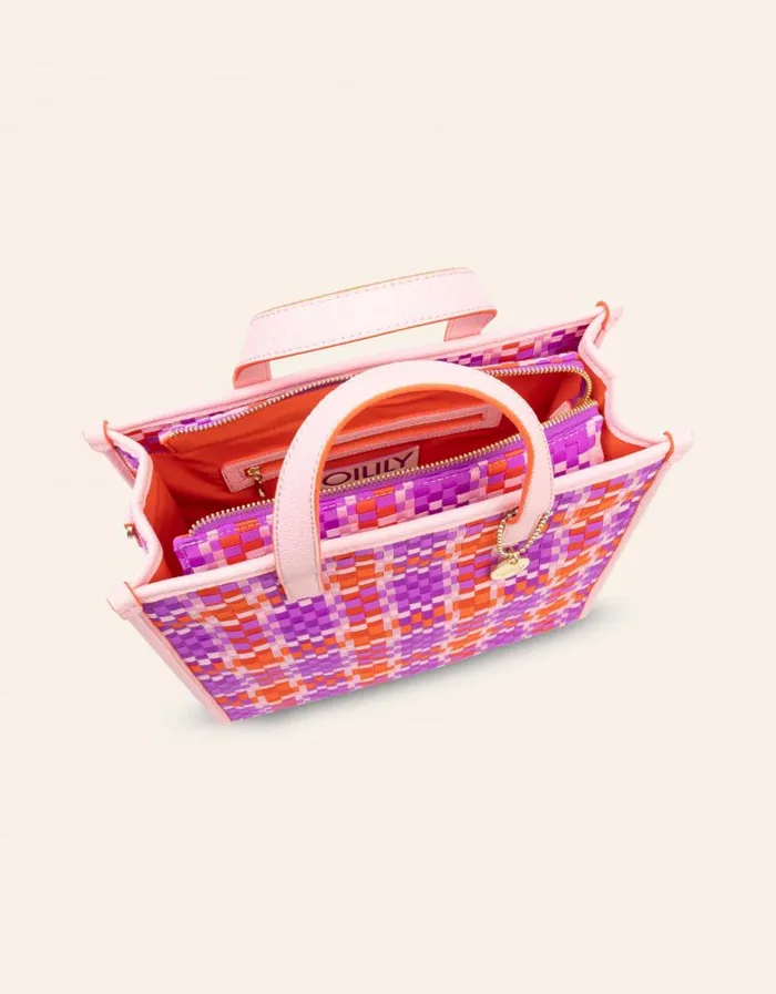Oilily Handbags Bags Hillary Handbag Ribbon Checkpurple Cactus Oilily Handbags Bags Hillary Handbag Ribbon Checkpurple Cactus