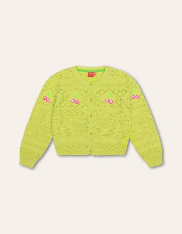 Oilily Pullovers and Cardigans Girls Vruity Cardigan Limeade