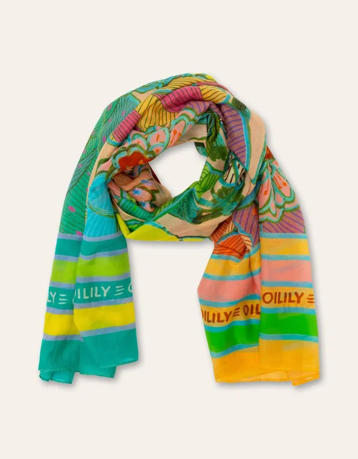 Oilily Scarfs and Hats Women Artisan Flower Scarf Joseba Oilily Scarfs and Hats Women Artisan Flower Scarf Joseba