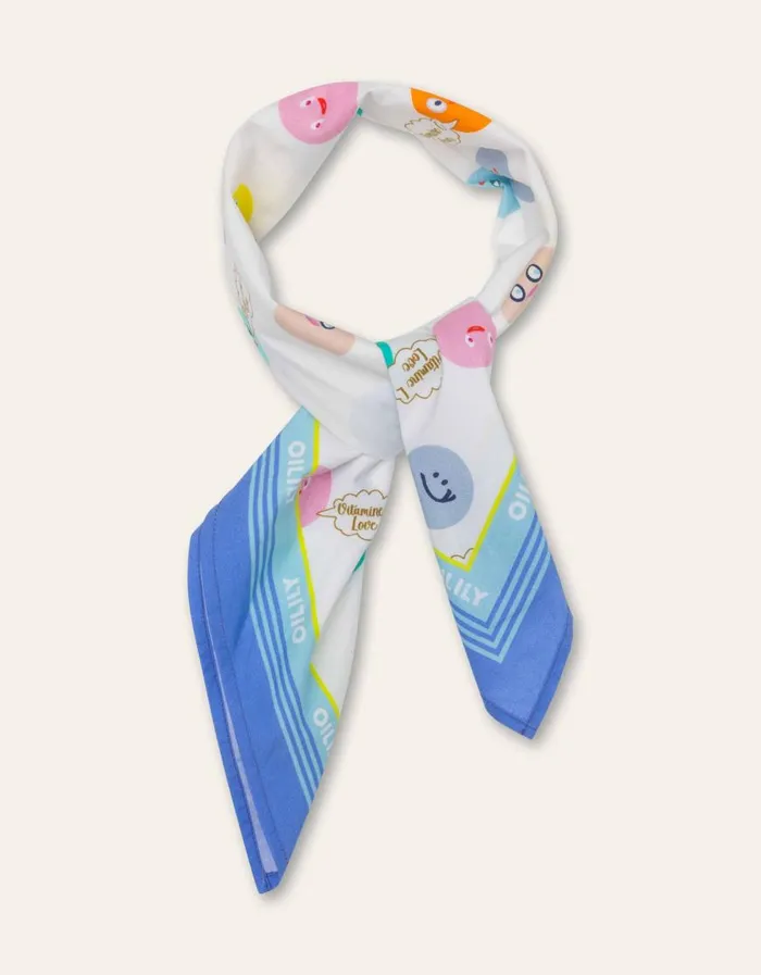 Oilily Scarves Girls Abandana Scarf Vitamin Dotsbright White Oilily Scarves Girls Abandana Scarf Vitamin Dotsbright White