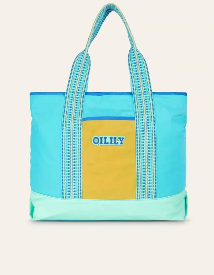 Oilily Shoppers Bags Sharon Shopper Color Block Tonalwaterfall