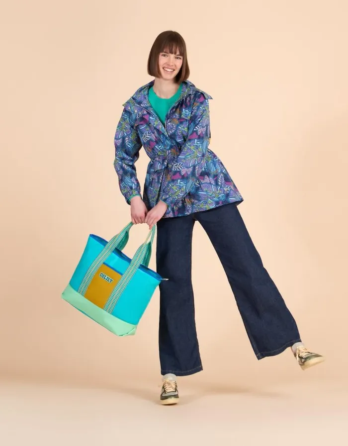 Oilily Shoppers Bags Sharon Shopper Color Block Tonalwaterfall Oilily Shoppers Bags Sharon Shopper Color Block Tonalwaterfall