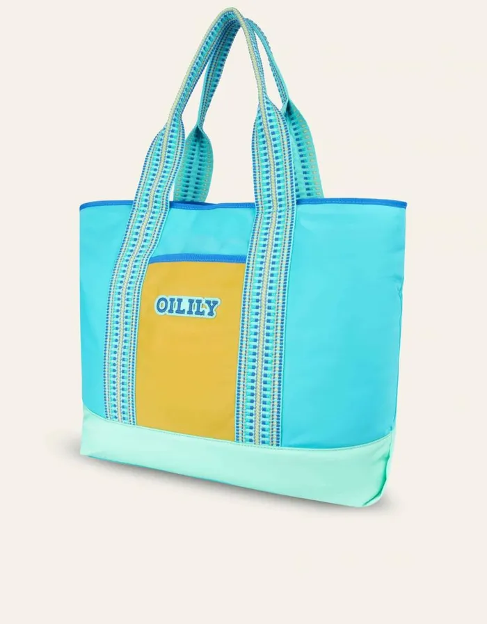 Oilily Shoppers Bags Sharon Shopper Color Block Tonalwaterfall Oilily Shoppers Bags Sharon Shopper Color Block Tonalwaterfall