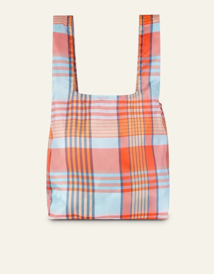 Oilily Shoppers Bags Toto Folding Tote Penelope Checkblue Haze Oilily Shoppers Bags Toto Folding Tote Penelope Checkblue Haze