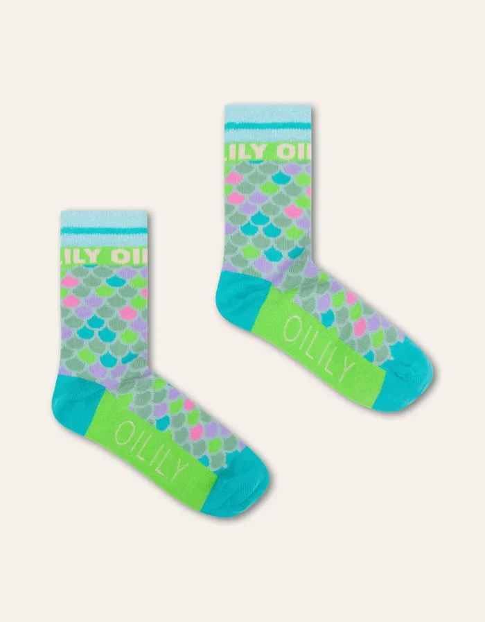 Oilily Socks and Tights Girls Merlin Socks Scalessurf Spray