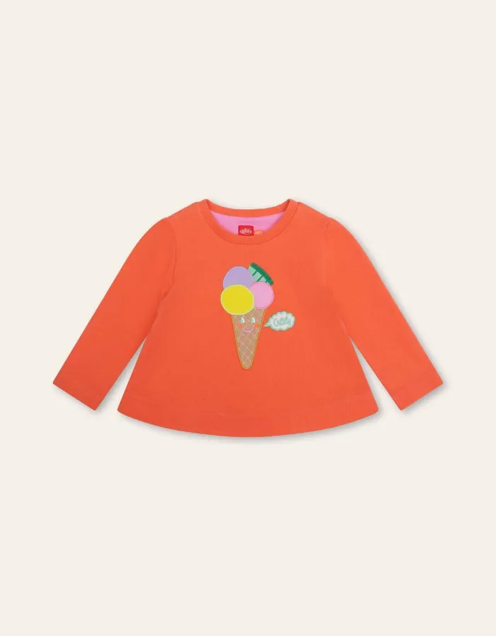 Oilily Sweaters and Hoodies Girls Hitty Sweater Living Coral