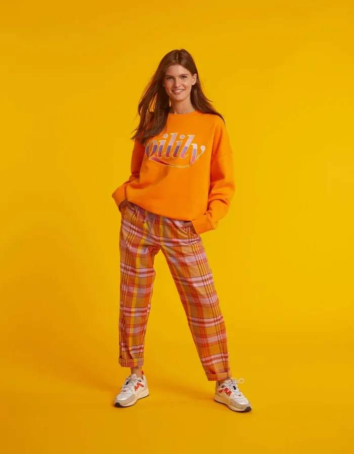 Oilily Sweaters and Hoodies Women Hoppin Sweater Multistripe Oililydark Cheddar Oilily Sweaters and Hoodies Women Hoppin Sweater Multistripe Oililydark Cheddar