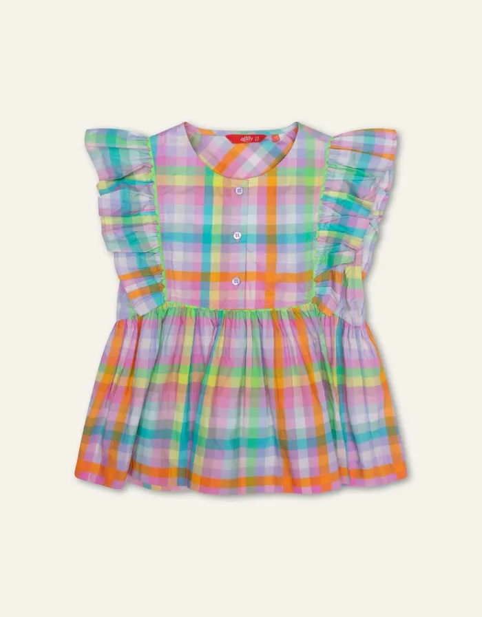 Oilily TShirts and Tops Girls Bajour Blouse Candy Check