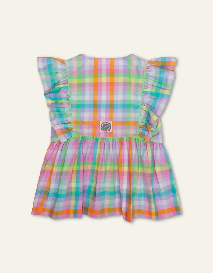 Oilily TShirts and Tops Girls Bajour Blouse Candy Check Oilily TShirts and Tops Girls Bajour Blouse Candy Check