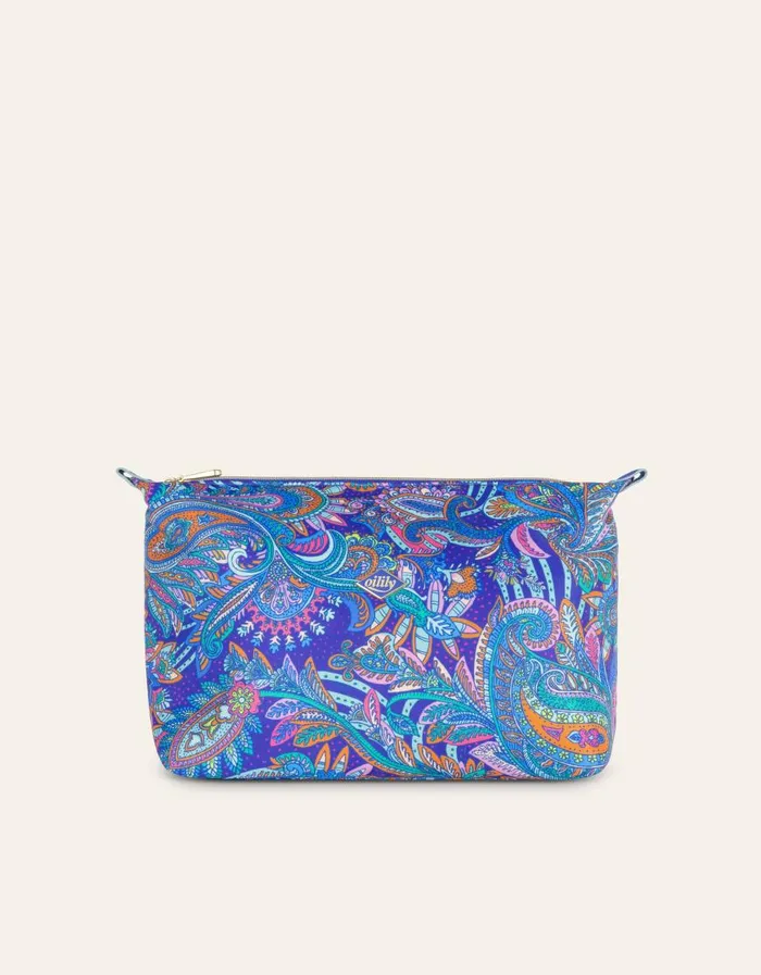 Oilily Toiletry Bags Women Claire Cosmetic Bag Everly Paisleyspectrum Blue