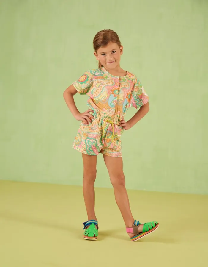 Oilily Trousers Girls Pippz Onesie Chewy Paisley Oilily Trousers Girls Pippz Onesie Chewy Paisley
