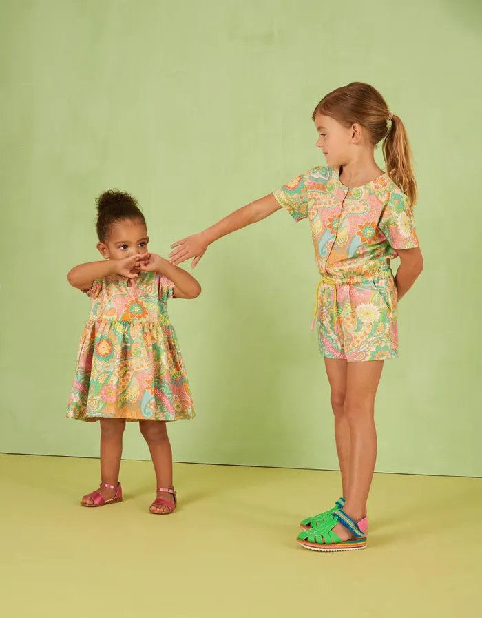 Oilily Trousers Girls Pippz Onesie Chewy Paisley Oilily Trousers Girls Pippz Onesie Chewy Paisley
