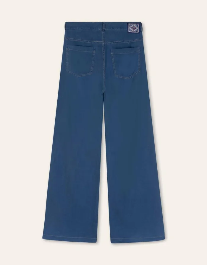 Oilily Trousers Women Proof Trousers Extra Long Blue Indigo Oilily Trousers Women Proof Trousers Extra Long Blue Indigo