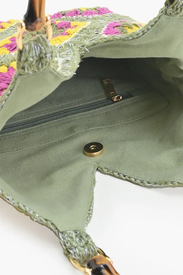 Olive Handmade Crochet BagsSustainable Fashion Olive Handmade Crochet BagsSustainable Fashion