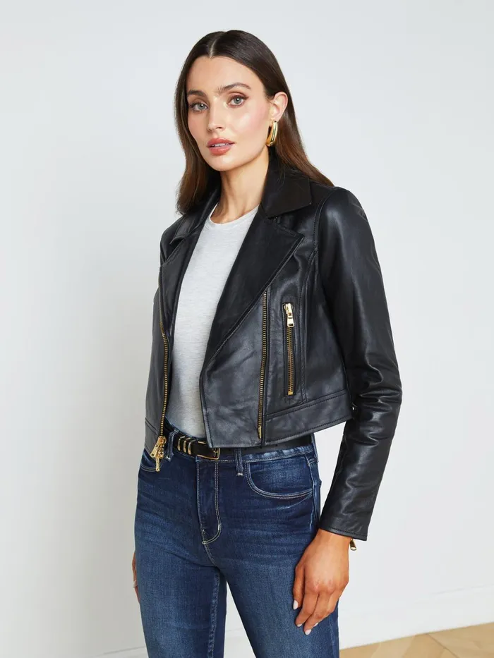 Onna Leather Jacket Black Women L039Agence Outerwear