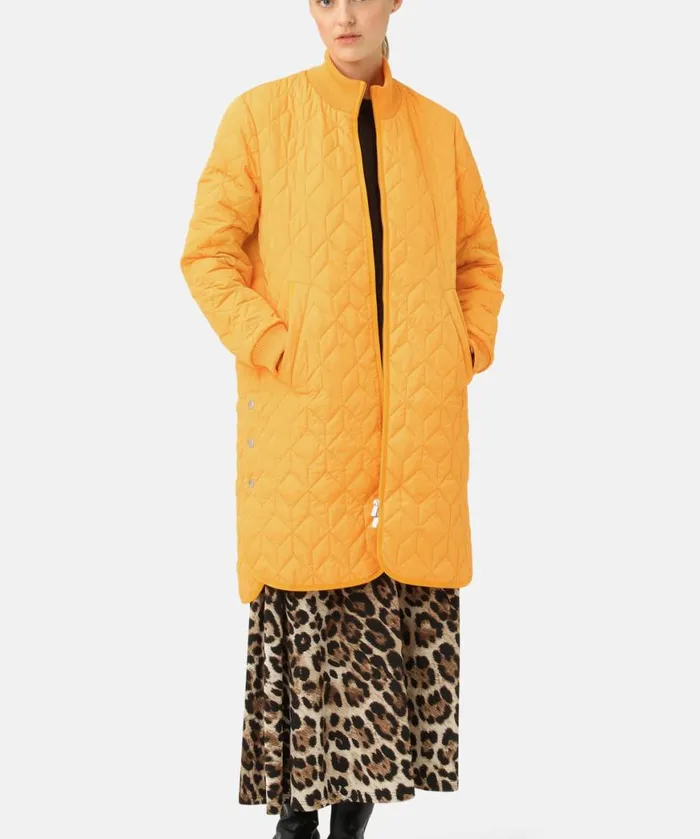 Outerwear Ilse Jacobsen All Jackets And Coats Padded Quilt Coat 8211 Flame Orange