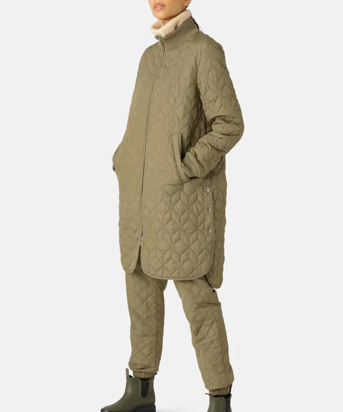 Outerwear Ilse Jacobsen All Jackets And Coats Padded Quilt Coat 8211 Sage