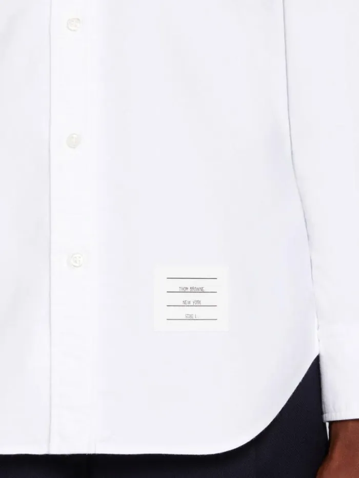 Oxford Stripe 4bar Straight Fit Shirt White Men Thom Browne Shirting