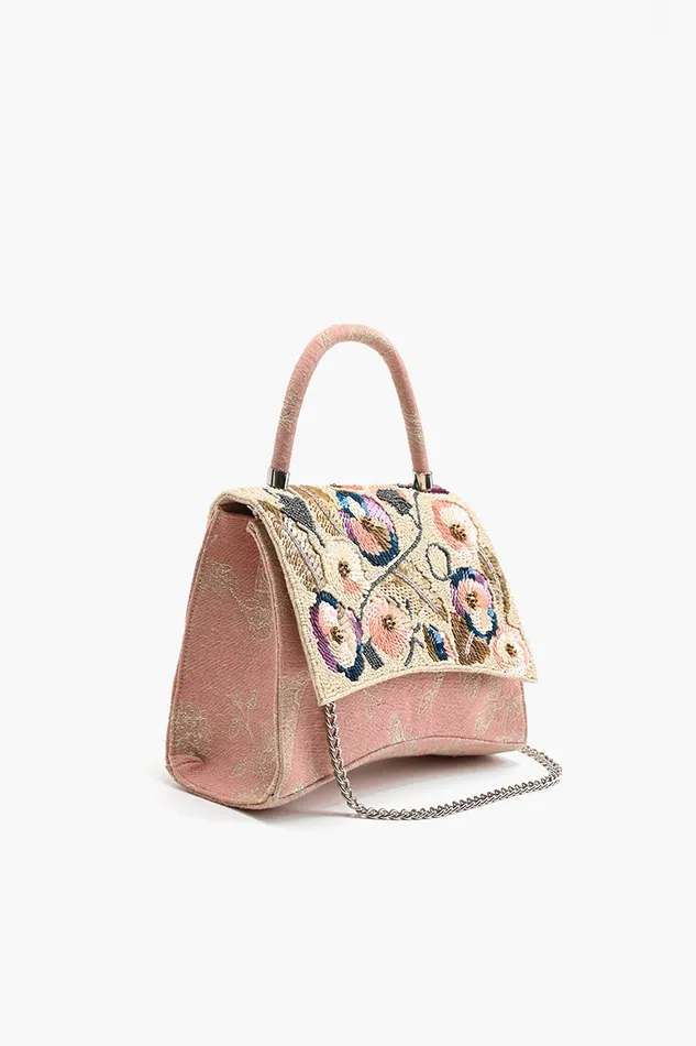 Pansy Paradise Top Handle Bag Pansy Paradise Top Handle Bag