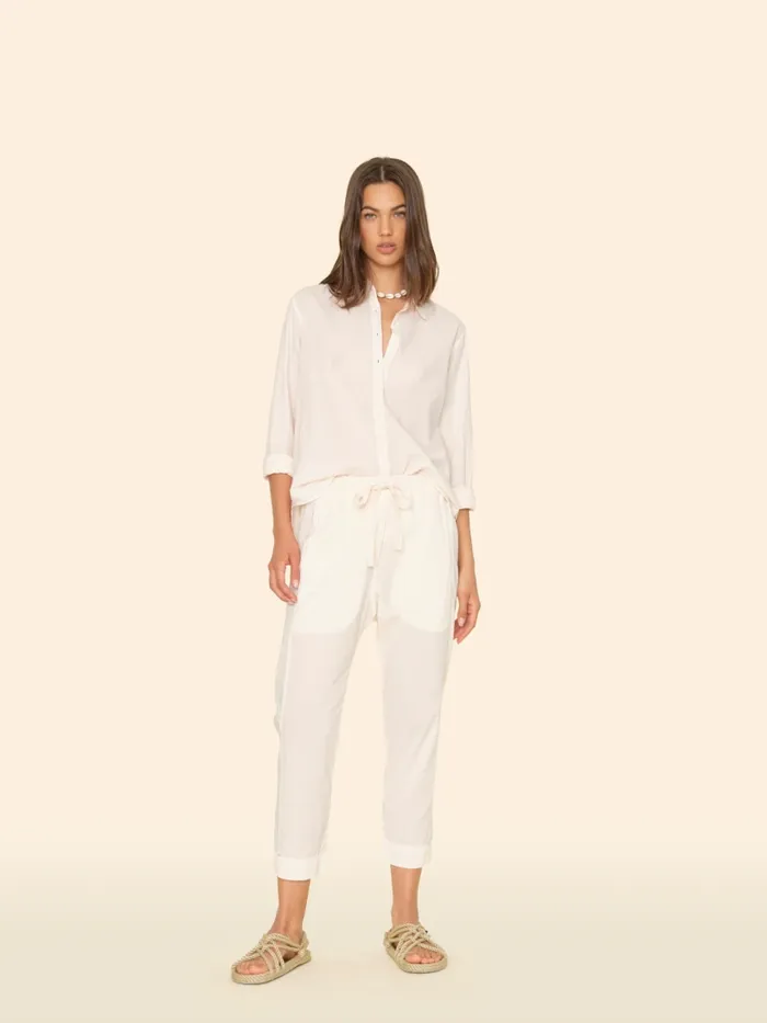 Pants and Jumpsuits XRENA Women Cream Peach Draper Pant