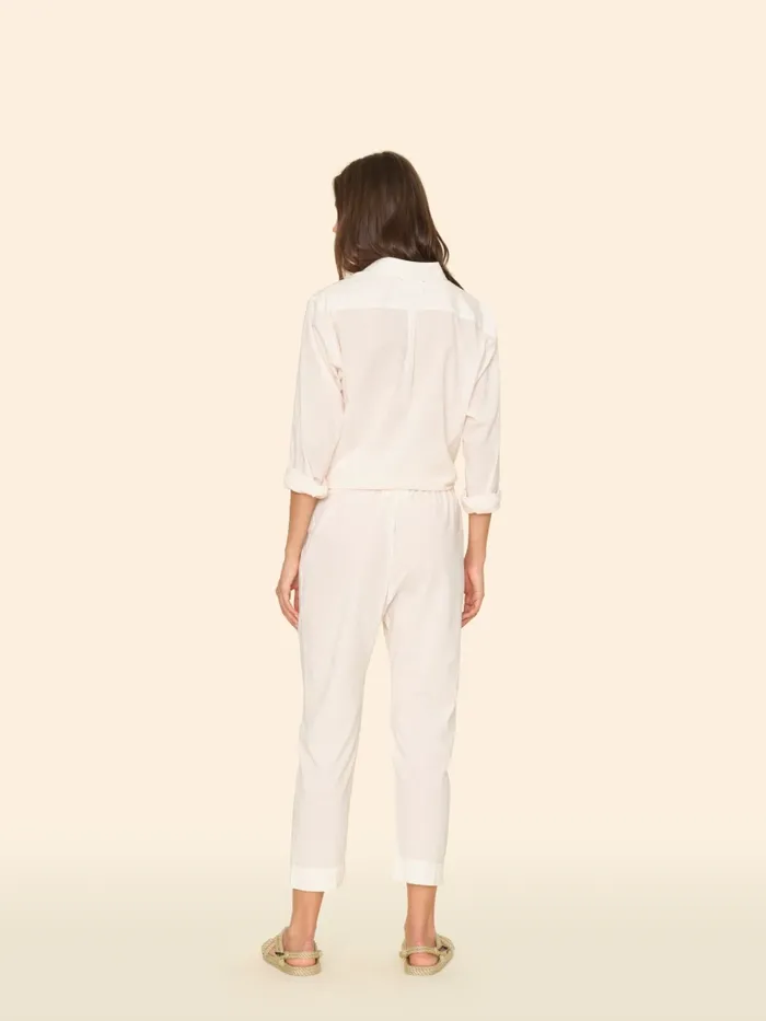 Pants and Jumpsuits XRENA Women Cream Peach Draper Pant Pants and Jumpsuits XRENA Women Cream Peach Draper Pant