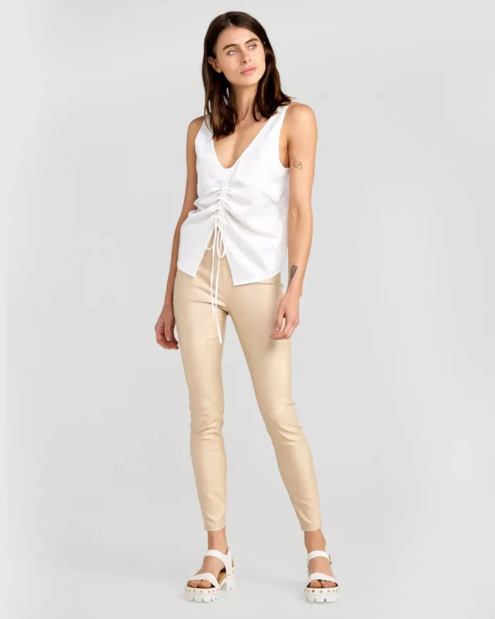 Pants and Skirts City Slicker Coated Legging 8211 Sand 8211 Belle and Bloom Women Pants and Skirts City Slicker Coated Legging 8211 Sand 8211 Belle and Bloom Women