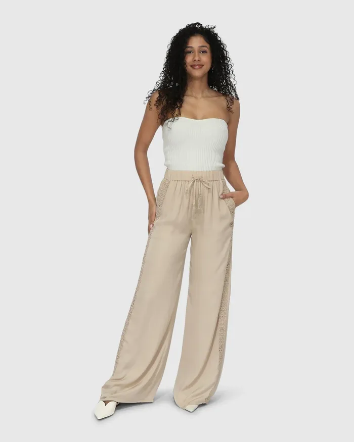 Pants and Skirts Women Belle and Bloom Everywhere All At Once Wide Leg Pant 8211 Latte Pants and Skirts Women Belle and Bloom Everywhere All At Once Wide Leg Pant 8211 Latte